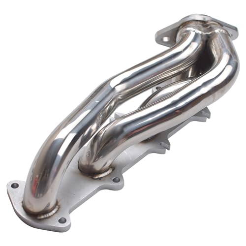 SDonestep Stainless Steel Exhaust Header Manifold for 2004-2010 F150 XL XLT FX4 King Ranch Lariat 5.4L 330 V8 Shorty Headers 1-5/8 in