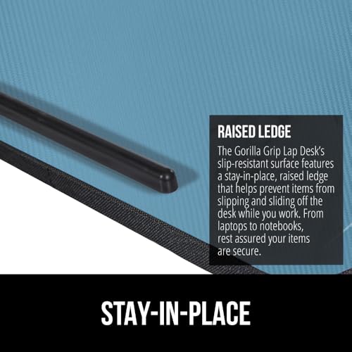 Gorilla Grip 840316710947 Laptop Lap Desk With Phone Holder, Pillow Cushion Desks Fit Laptops Up To 15.6", Tray Ledge Keep Computers In Place thumb #2