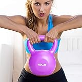 Kettlebell Weight Set, Vinyl Coated Kettlebells, Available Kettlebell Weights 10,15,20lb, Strength Training Kettlebells, Hand Grip Kettlebell Fitness Dumbbells for Women/Men Home Gym Full-Body Workout
