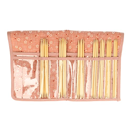 Ensemble complet Seeknit Shirotake rose 15 cm avec aiguilles doubles pointes de haute qualité