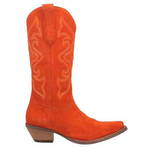 Image of Dingo Womens Out West Embroidered Snip Toe Casual Boots Mid Calf Mid Heel 2-3 inch