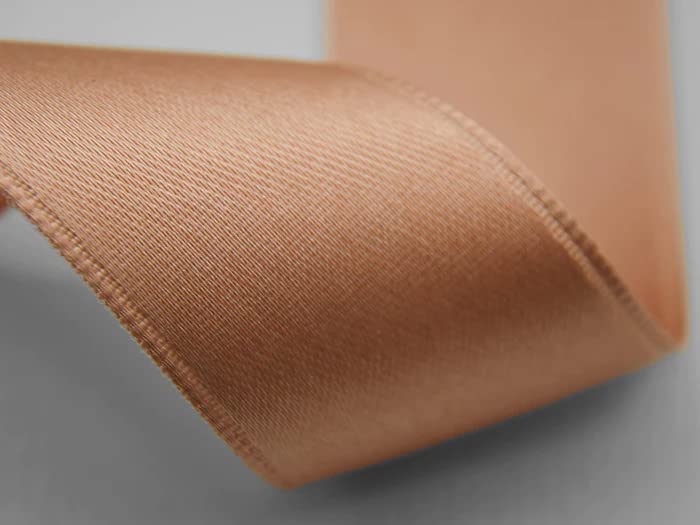 Nastro Di Raso Satinato Per Matrimonio E Bomboniere - 9 Metri X 16 Cm, Colore Salmone, 100% Poliestere, Tessuto Liscio Per Decorazioni - 2
