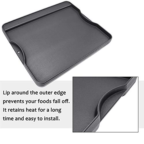 Utheer Reversible Grill Griddle for All Camp Chef 14" & 16" Stoves Cast Iron Griddle, for Camp Chef Explorer 2-Burner Stove,3-Burner, Single Burner Outdoor Stove, 1 Pack
