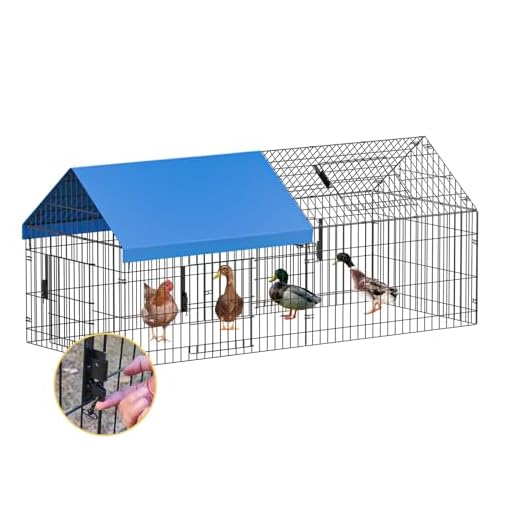 INJOPEXI Metal Chicken Coop 71.7"×30"×31" Chicken Runs for Yard with Cover Chicken Playpen Enclosure Chicken Pen Kennel Duck Coop Cage Hutch Fence for Outdoor Backyard Farm Rabbit Small Animal Poultry