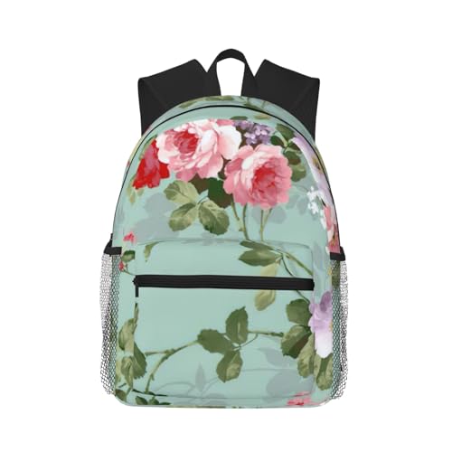 Sac à dos pivoine fleuri pour vos randonnées et séances de gym quotidiennes