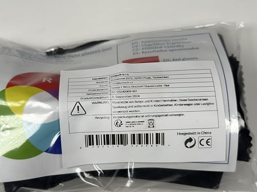 UVtech SLEEP-1 100% filtr niebieskiego światła i filtr zielonego światła, czerwone okulary, okulary komputerowe, gamingowe, filtr UV, niebieskie światło, blokujące światło, dla kobiet i mężczyzn, - obrazek 2