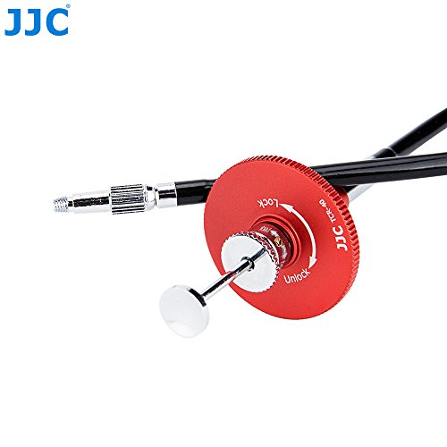 JJC TCR-70R Drahtauslöser 70cm mit Feststellfunktion für Mechanische Kameras in Rot