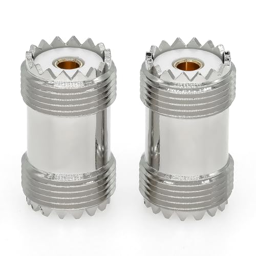 Adaptador coaxial UHF SO239 PL259 hembra x2 miniatura 2