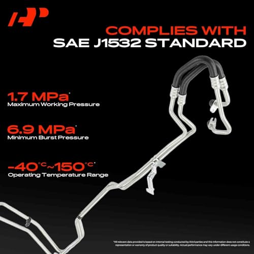 A-Premium Inlet & Outlet Automatic Transmission Oil Cooler Line Hose Assembly Compatible with Ford F-150 F150 2015-2020 5.0L, Automatic 6 Speed Transmission by A-Premium - Image 4