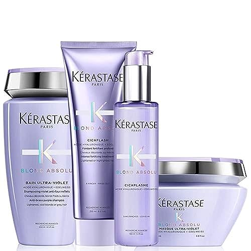 Kerastase Pack Blond Absolue Bain ULTRA-VIOLET 250 ml, Fluide Miracle Cicaflash 250 ml, Masque Ultra