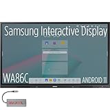 Samsung Interactive Display 2 WA86C 86 Inch Digital Android for Education and Business 4K UHD 3840x2160 with Touch Screen, Wi-Fi, HDMI, USB w/MAJ USB C Dock