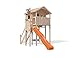 Produktbild ISIDOR Domizilio Spielturm ohne Schaukelanbau, inkl. Sicherheitstreppe, XXL Rutsche, Balkon und Nestschaukel auf bis zu 2,00m Podesthöhe (Orange)