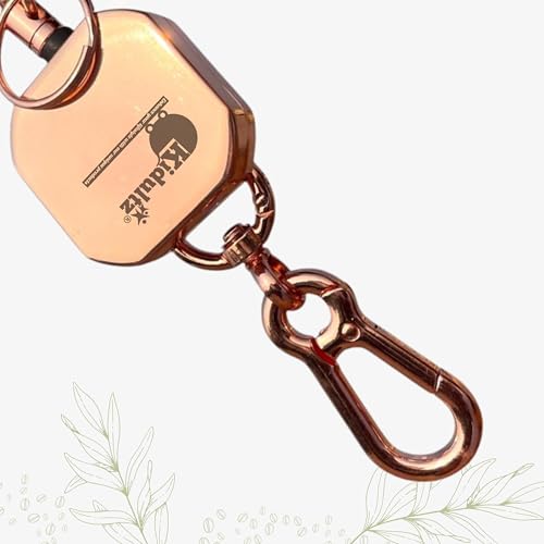 Image of Heavy Duty Metal Zinc Alloy I'd Card Retractable Black Stylish Badge yoyo Reel, Key Chain Holder Belt Clip Pull Cord with 27.5 inch Steel Cable (Gold)