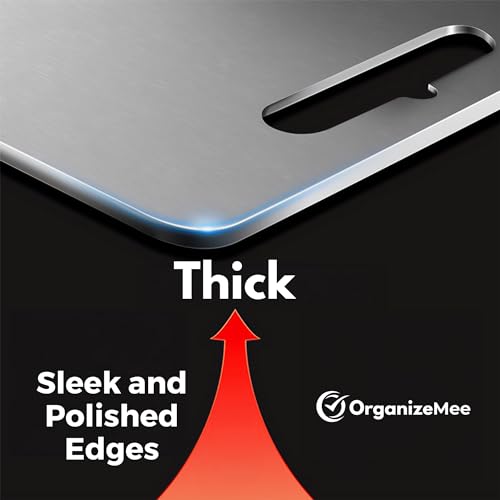 OrganizeMee Stainless Steel Cutting Chopping Board Fruit, Vegetable Kitchen Chopping, Stand Wall Mounted Hanger, (Large/36X25 Cm) - Image 4