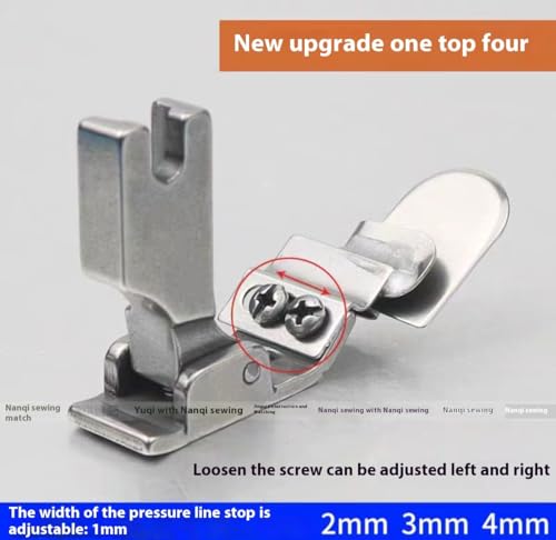 Pie para máquina de coser HjUIMIMA acero inoxidable ajuste miniatura 4