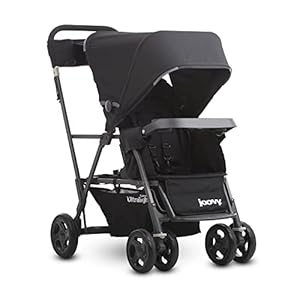 Joovy Caboose Ultralight Graphite Stroller, Sit and Stand, Tandem Stroller, Black