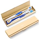 Oralphi 広幅設計 歯ブラシケース 携帯用 アルミニウム製 通気性 大容量 3本対応 歯磨きケース 歯ブラシ入れ 歯ブラシ収納 旅行用 多機能 軽量 持ち運び 耐久性 子供 大人対応 金