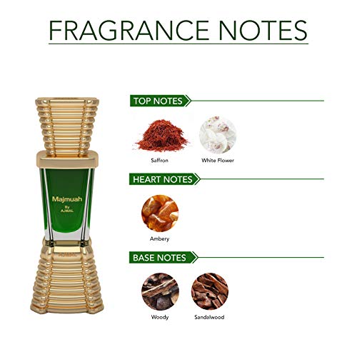 Image of AJMAL Majmua Attar Oil, Floral & Woody Fragrance Unisex Non-Alcoholic Long Lasting Attar Men & Women - 10 Ml