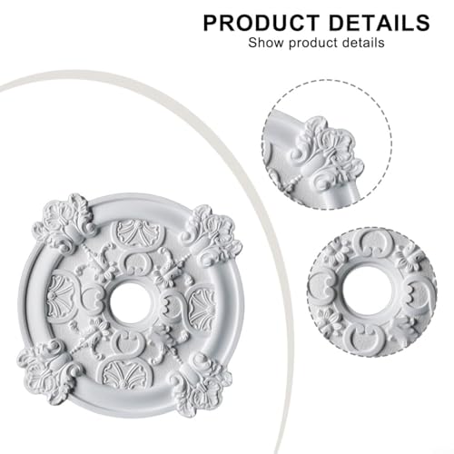 Médaillons de panneau de lampe en polyuréthane pour masquer les câbles - 4