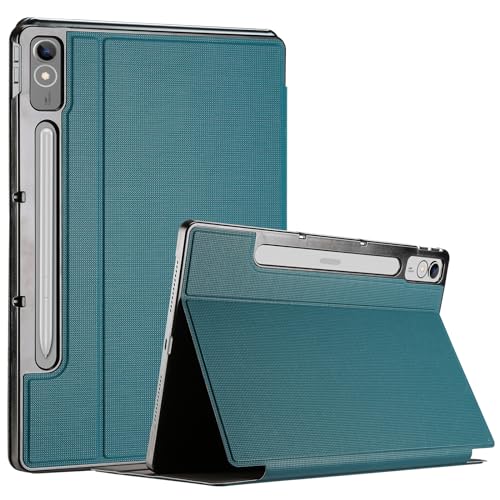 ProCase Cover for Lenovo Tab P12 12.7 inch 2023 Case TB370FU with Pen Holder Slim Folio Case Protective Hard Shell Lightweight Stand Smart Cover for 12.7 inch Lenovo Tab P12 2023 -Teal