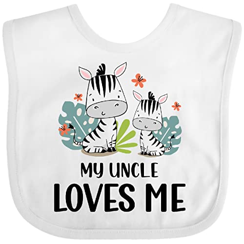 inktastic Zebra My Uncle Loves Me Baby Bib