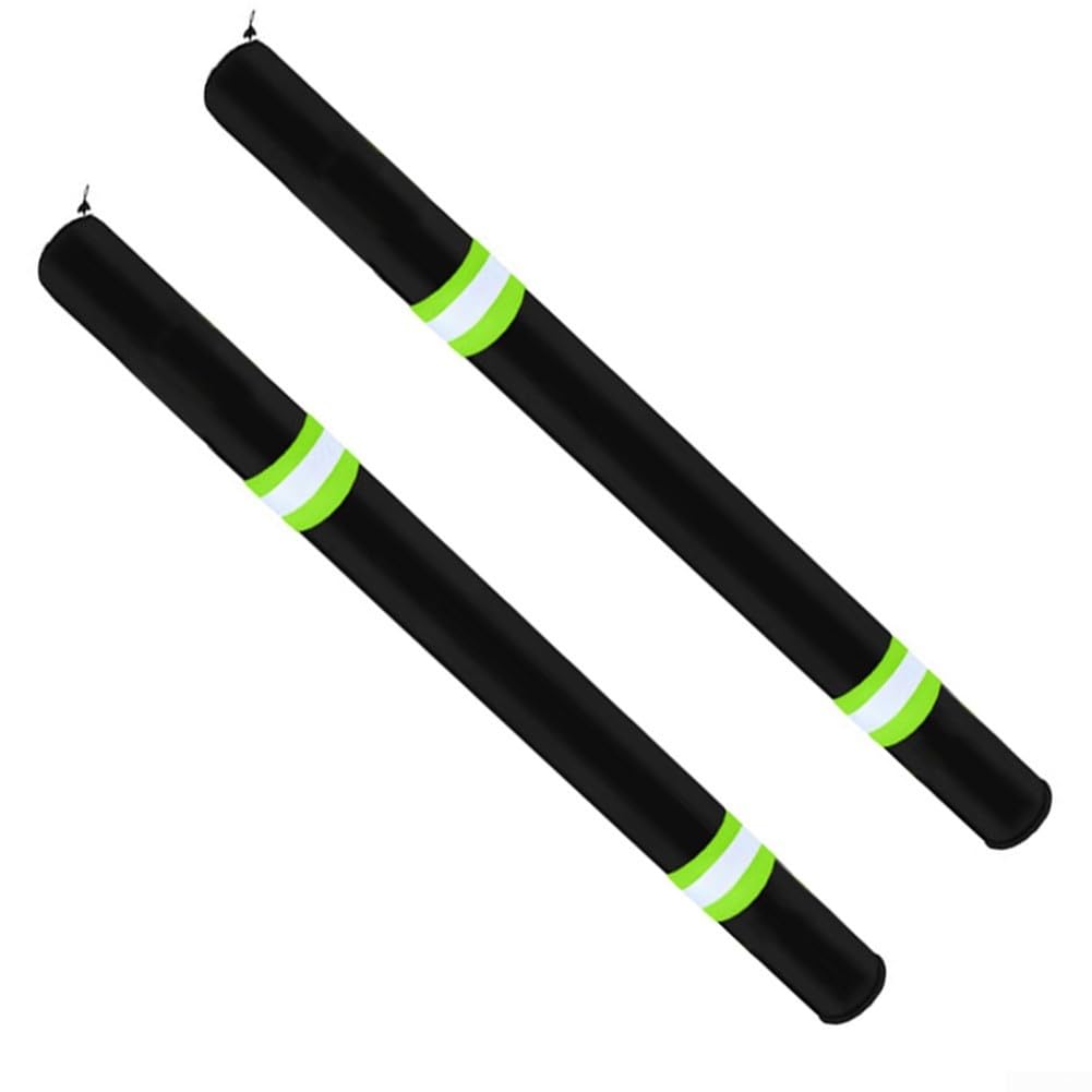 Lot de 2 patins de guidage pour remorque de bateau de 91 cm - Tissu Oxford avec coussin en mousse pour kayak / remorque à moteur (noir, diamètre 6 cm)