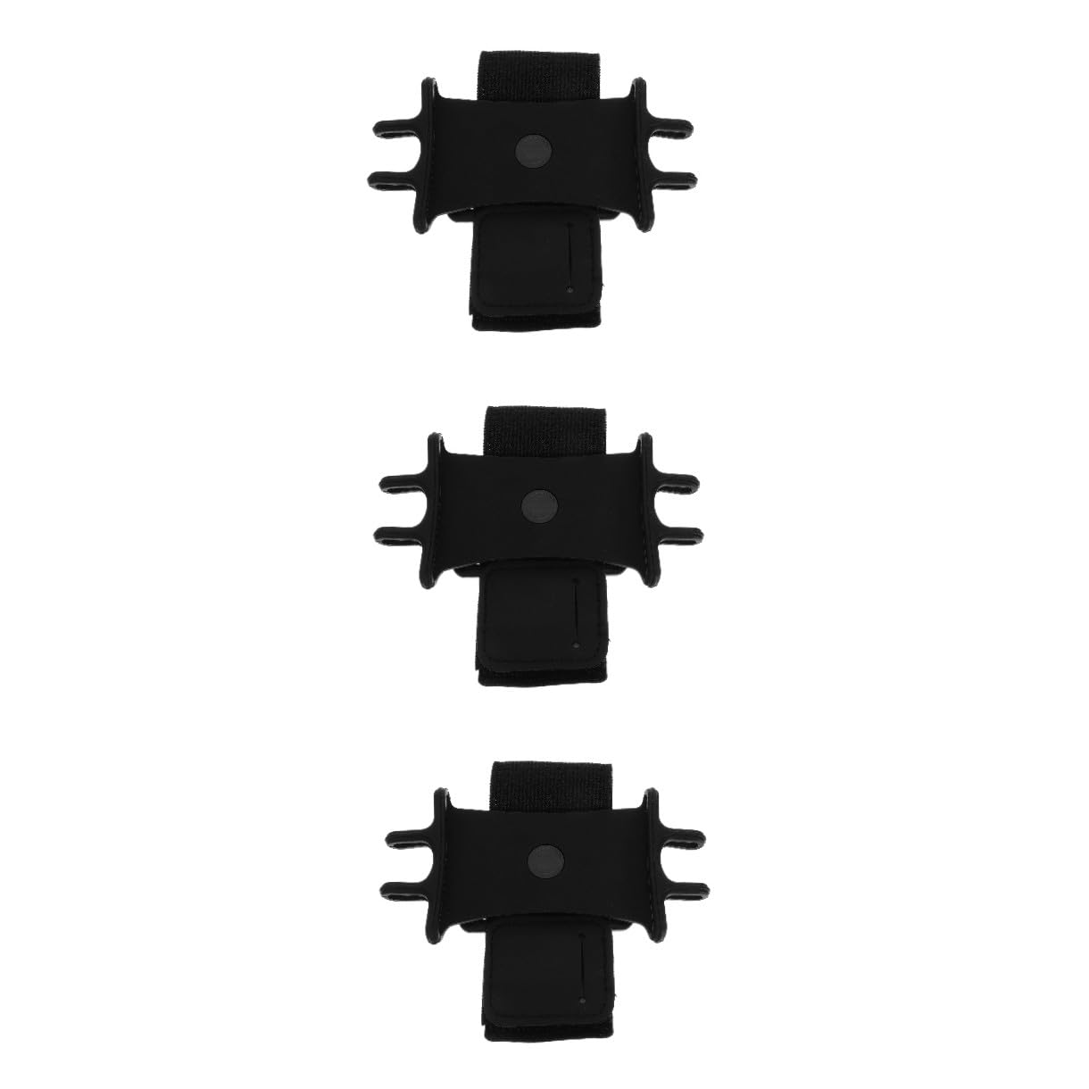 NUOBESTY 16 Pezzi braccialetto del cellulare banda di braccio del telefono cellulare chiave polso mano braccialetto universale supporto da corsa per telefono nylon Black