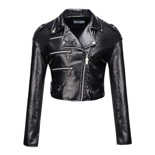 Thick Warm Thick Coat for Women Fall Winter Long Sleeve High Neck Faux Leather Baby Tees Jackets Outfits Women 2025