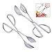 iwobi 2 Pezzi Cibo Pinze in Acciaio Inox,Pinze da Buffet/Pinza da Pasticceria per Torte, Pane, Barbecue,Cucina Accessori