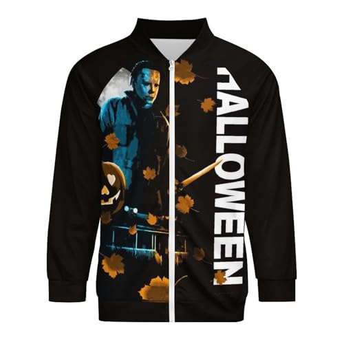 ZHANGXM Men's Jacket Halloween Michael Myers Autumn Soft And Comfortable Hip-Hop for Men Long Sleeved Sweatershirt Coat4