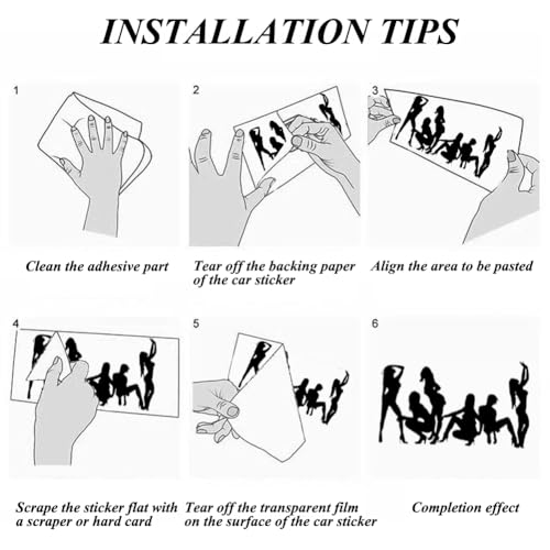 Image of 6.3 inch Panty Dropper Stickers Sexy Funny Decal Reflective Vinyl Stickers for Car Bumper Window Laptop (Sexy Women Black)