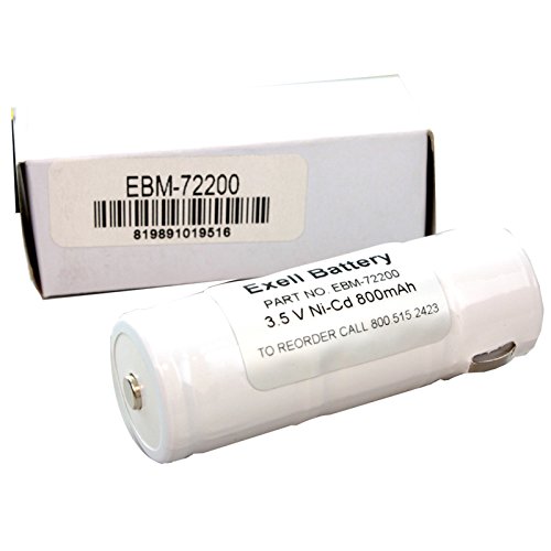 Exell Battery 2-Pack EBM-72200 Compatible para Welch Allyn miniatura 2