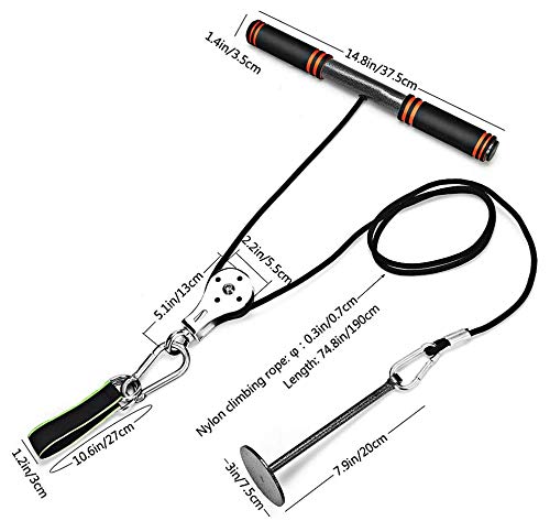 FBSPORT Forearm Wrist Roller Trainer, Strength Training Arm Marchine, Fitness LAT Lift Pulley System, Triceps Extensions Exerciser for LAT Pull Down, Biceps, Body Training Equipment, Home Workouts - Thumbnail 3