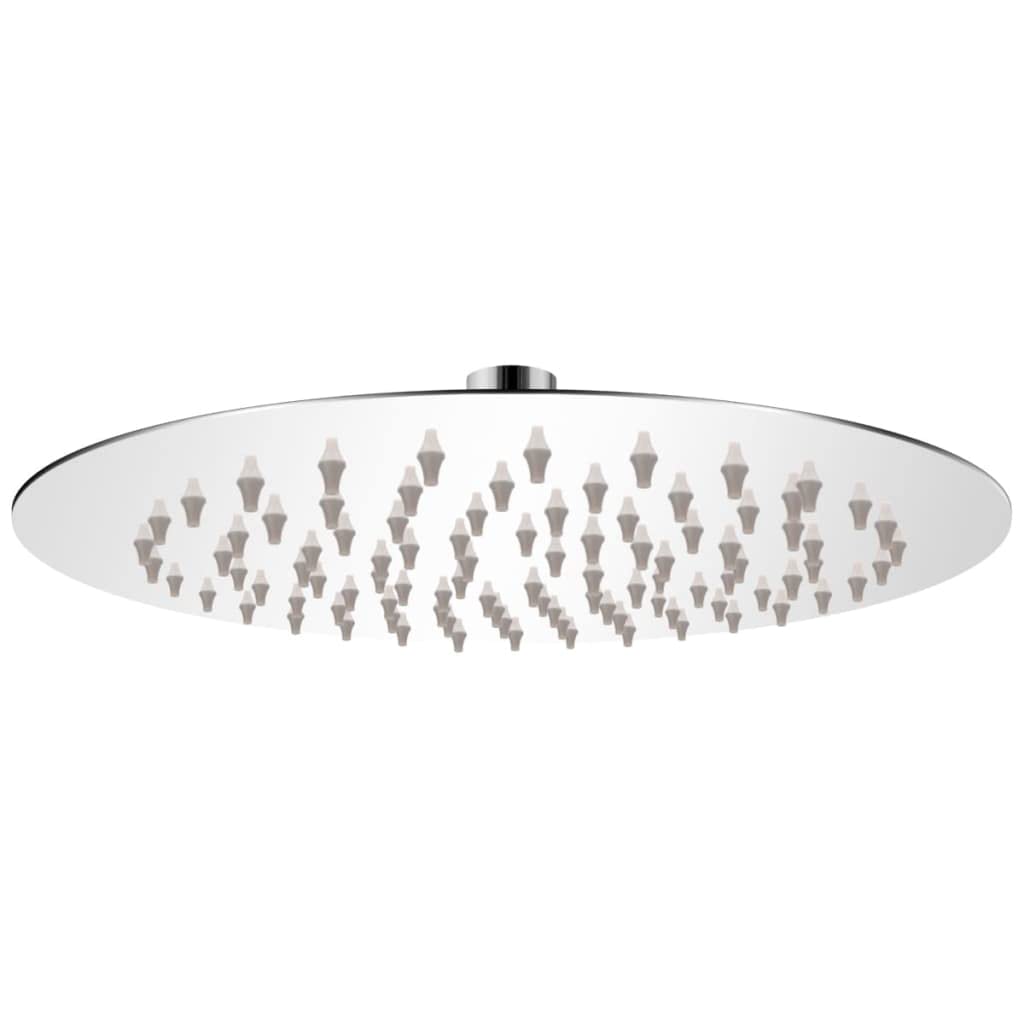 vidaXL Rain Shower Head Stainless Steel 20cm Round Adjustable Ceiling Mounted