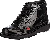 Tipo de tacón: Plano Kickers Kick Hi Core Botines Mujer, Black Patent, 40 EU