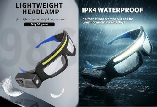 Lampe frontale détecteur de mouvement avec 5 modes LED rechargeables