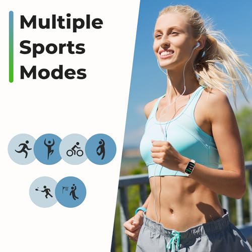 Image of Fitness Tracker Smart Watch, Gold Star, 1.47 inch Full Touch 24 /7 Heart Rate & Blood Oxygen Monitor, Sleep Tracker, 3ATM Waterproof, Step Tracker Activity Tracker, For Women Men