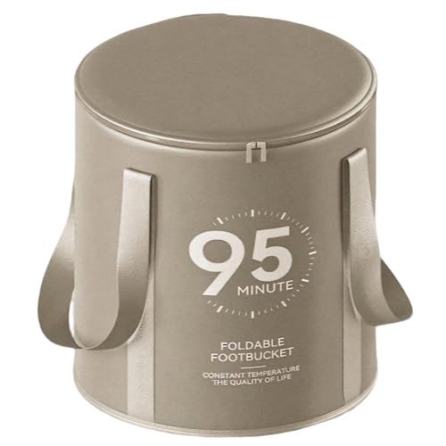 Cuenca plegable para baño de pies 30L con asa gris miniatura 1