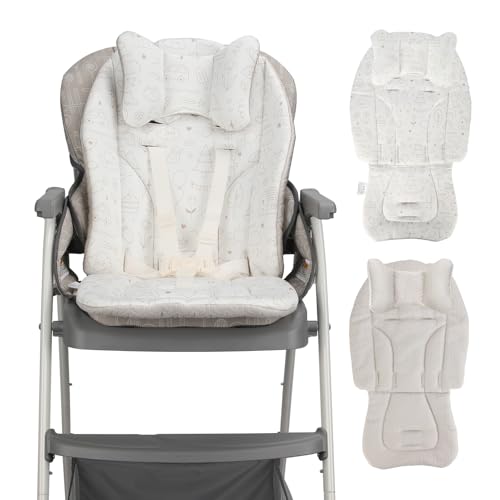 canbeyond High Chair Cover Compatible with Graco - Detachable & Machine Washable Soft Padding with Neck Support 4-Season Universal Seat Pad