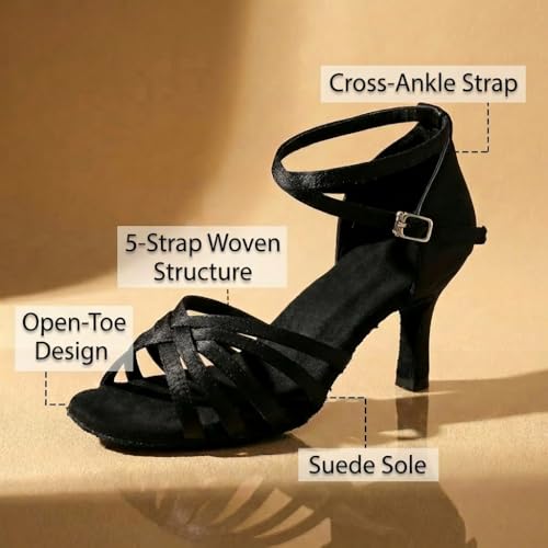 Image of MSMAX Women's Practice Ballroom Dancing Shoes Indoor Performance Latin Dance Shoes for Woman