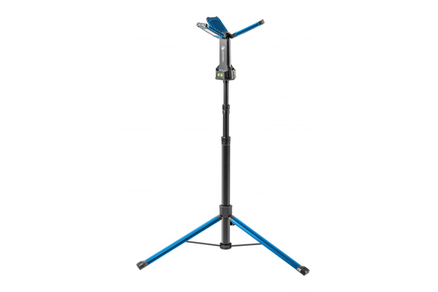 Högert Technik Aluminium Wiederaufladbare Led Baustrahler mit Stativ 7000 lm, 360° Beleuchtung, IP54 Staub- Spritzwasserschutz, IK09 Stoßfest, 7 Std. Laufzeit, Powerbank-Funktion für Bau, Werkstatt