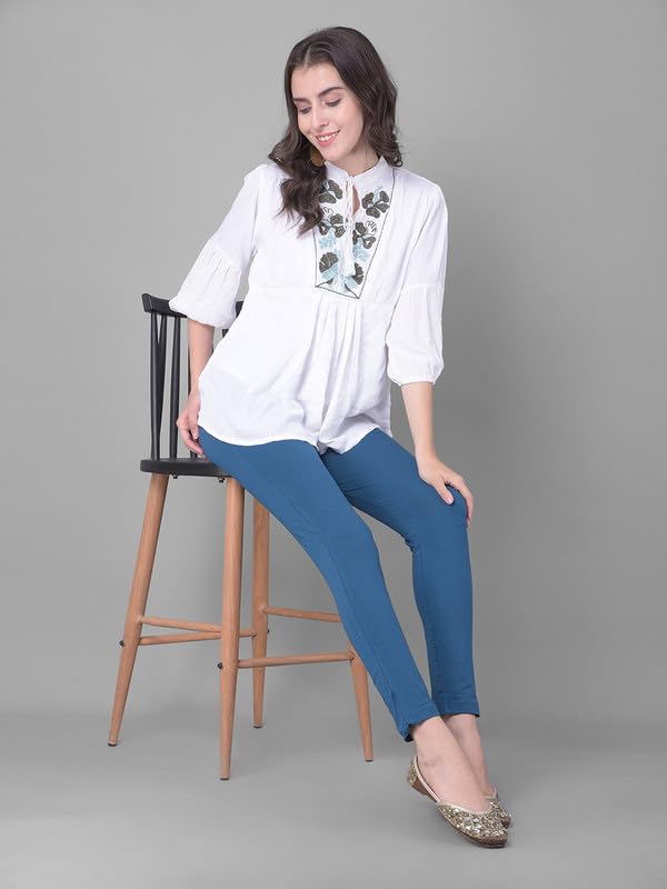 Image of Comfort Lady Women Cotton Blend Regular for Casual,Formal and Daily Use Kurti Pants /Trouser with Front Pocket