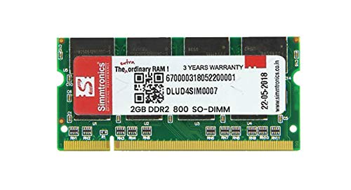 PIS Simmtronics 2GB 800MHz DDR2 SDRAM for Laptop