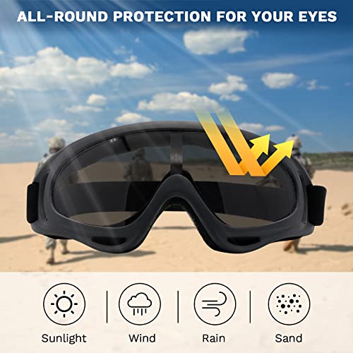 Yzpacc Airsoft Half Face Mask with Goggles& Patch Hat Set - Image 2