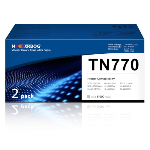 Toner TN770 Brother compatible pour DCP-L2550DW HL-L2350DW lot de 2