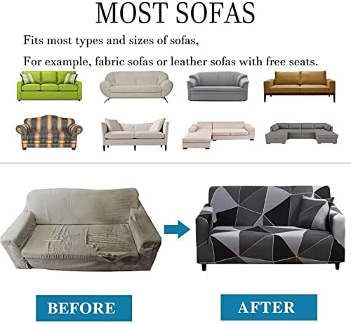 Miniatura 6 de Funda elástica para sofá de 3 plazas, funda protectora para sofá de 3 plazas, fundas elásticas para sofá de 23 plazas, fundas protectoras de sofá