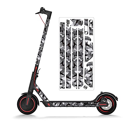 STYLISH SCOOTERS Camo Nero, Vinile per Scooter elettrici Gioventù Unisex, Multicolore, Universal