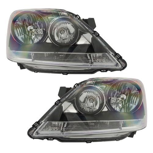 Image of TRQ 2 Piece Headlight Assembly Set Driver & Passenger Side Compatible with 2008-2010 Honda Odyssey HO2502136 HO2503136