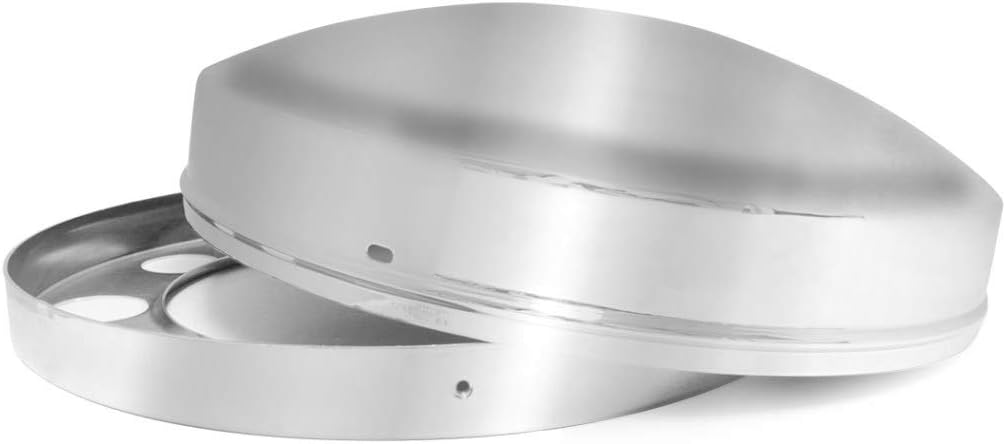 GG Grand General 40074 Chrome Hide-Away Front Axle Cover Set for 8 Holes Uni-Mount Wheel