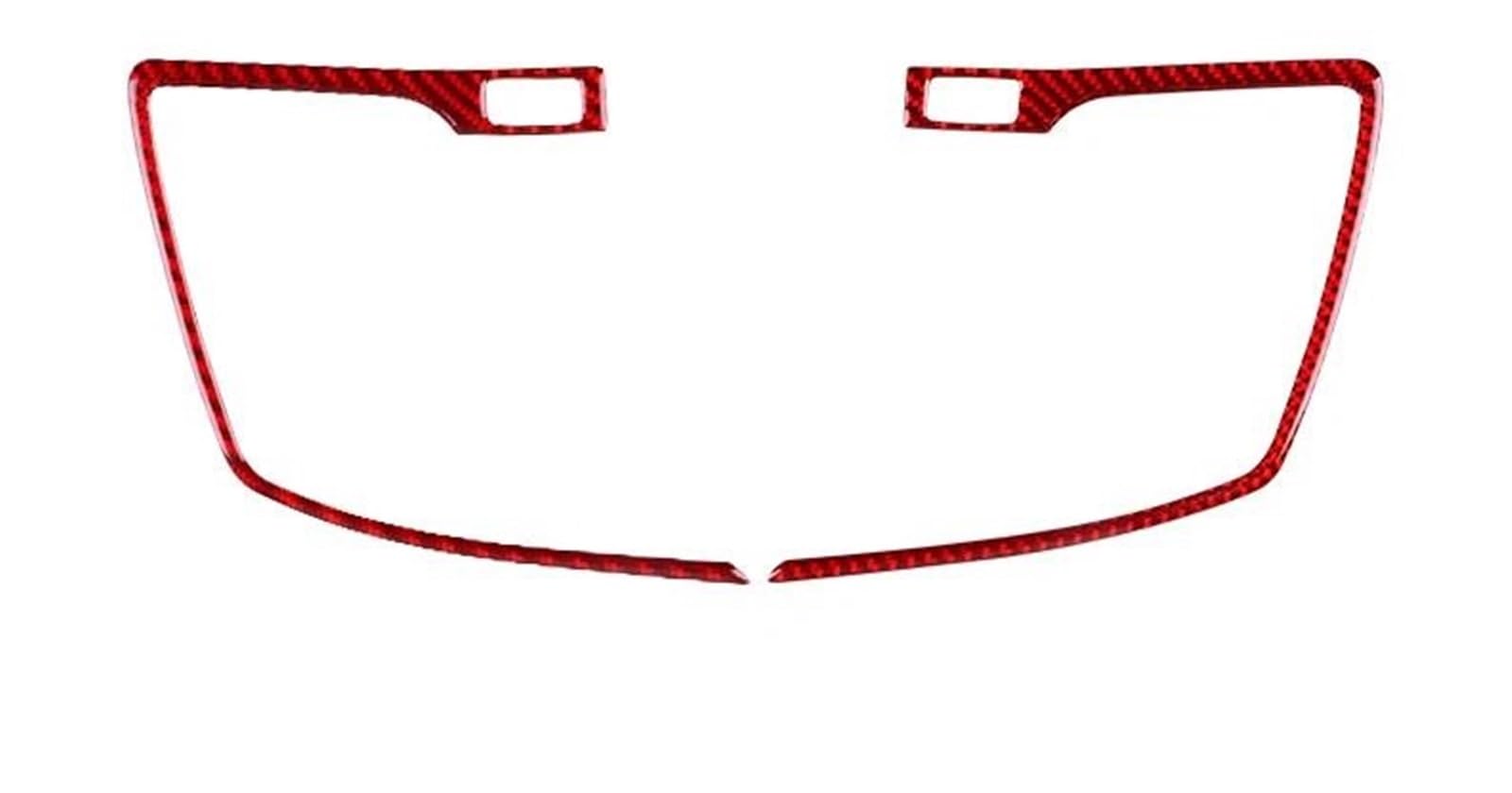 Real Soft Carbon Fiber for Accord 2013 2014 2015 2016 2017 LHD Car Central Air Vent Outlet Frame Interior Trim Interior Decal Trim(Small Hole Red)